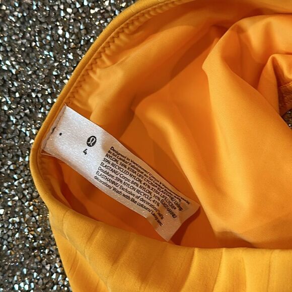 Lululemon Ribbed High-Waist Skimpy-Fit Swim Bottom Mango Dream size 4 NWT 🏝️ - Picture 9 of 10
